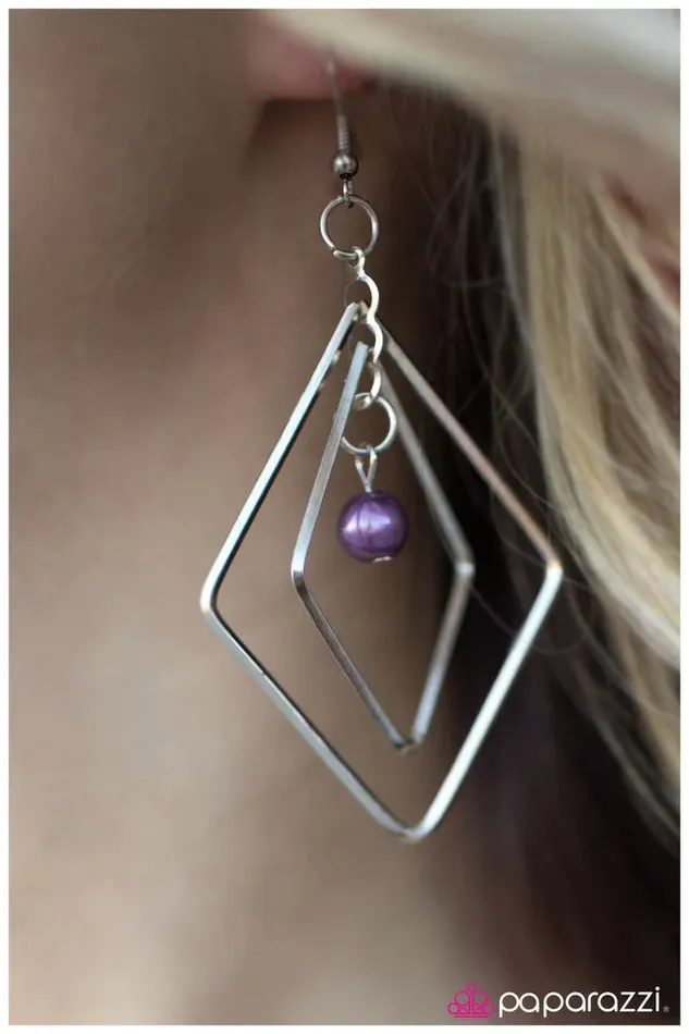 Paparazzi Earring A Saving Grace Purple Paparazzi Jewelry Earrings
