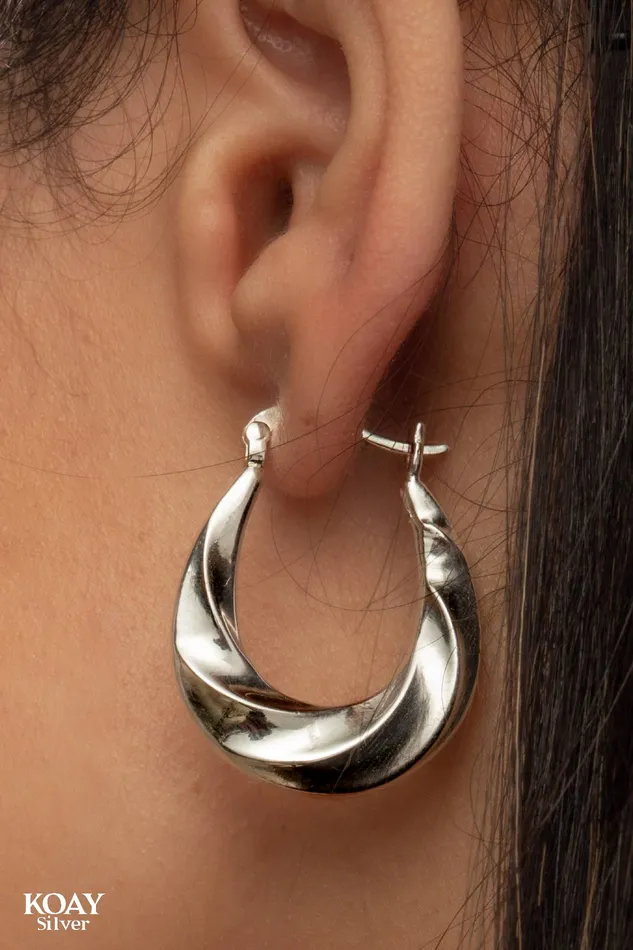 KOAY Silver Store Wavy Earring 01 Earrings KOAY Silver Store Wavy Earring 01 Earrings