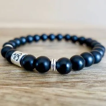 Magic Crystals Bracelets Black Onyx Matte Stone Zodiac Sign Bracelet