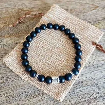 Magic Crystals Bracelets Black Onyx Matte Stone Zodiac Sign Bracelet