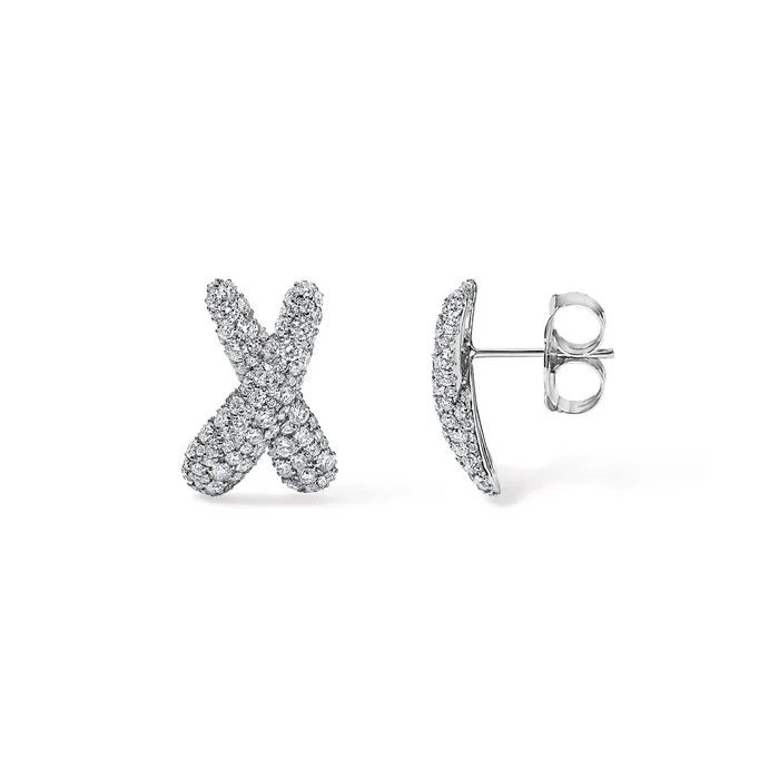 SG Fine Earrings Diamond Crossover Earrings