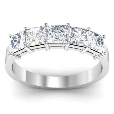 150cttw Shared Prong Princess Cut GIA Certified Diamond Five Stone Ring deBebians Rings 150cttw Shared Prong Princess Cut GIA Certified Diamond Five Stone Ring deBebians Rings