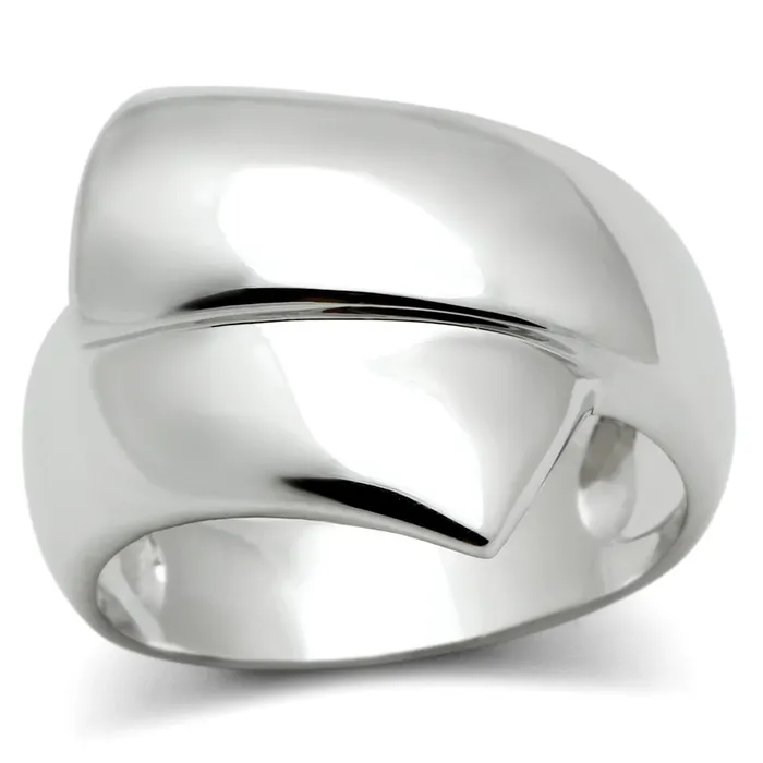 Alamode 3W167 Rhodium Brass Ring with No Stone Rings