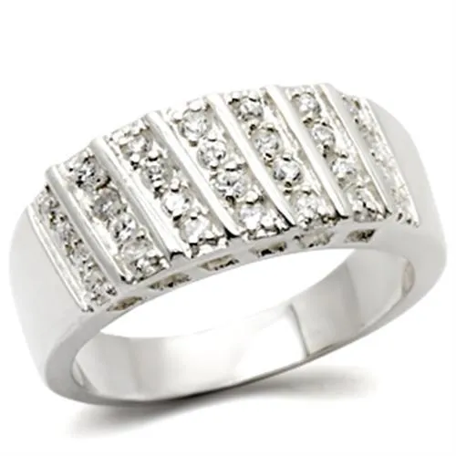 Alamode Rings 30214 HighPolished 925 Sterling Silver Ring with AAA Grade CZ in Clear Alamode Rings 30214 HighPolished 925 Sterling Silver Ring with AAA Grade CZ in Clear
