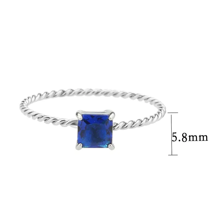 Alamode Rings TK3855 High polished no plating Stainless Steel Ring with Synthetic in Montana