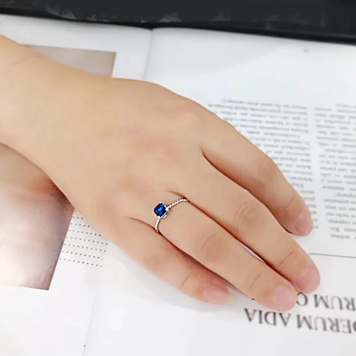 Alamode Rings TK3855 High polished no plating Stainless Steel Ring with Synthetic in Montana