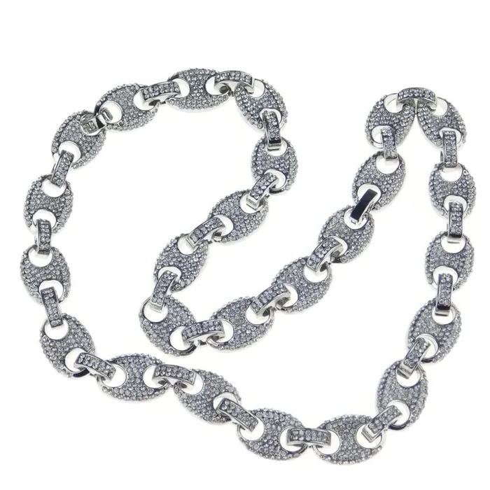 Bling Cartel Admin Silver Tone Mariner Links Iced Chain Flooded Out Necklace 12MM 20 Necklaces Bling Cartel Admin Silver Tone Mariner Links Iced Chain Flooded Out Necklace 12MM 20 Necklaces