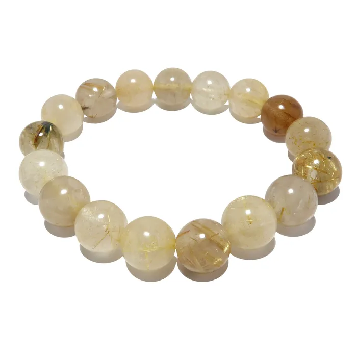 Bracelets Satin Crystals Rutilated Quartz Bracelet Gold Divinity Crystal