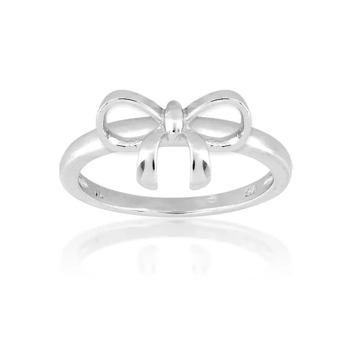 Classic Sterling Silver Bow Ring W9821 Rings