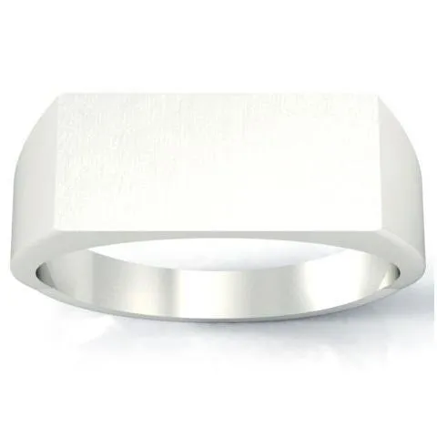 deBebians Rings Wide Rectangular Signet Ring for Men 16mm x 8mm