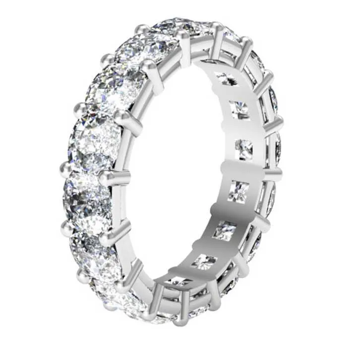 Forever One Cushion Moissanite Eternity Ring 560cttw deBebians Rings