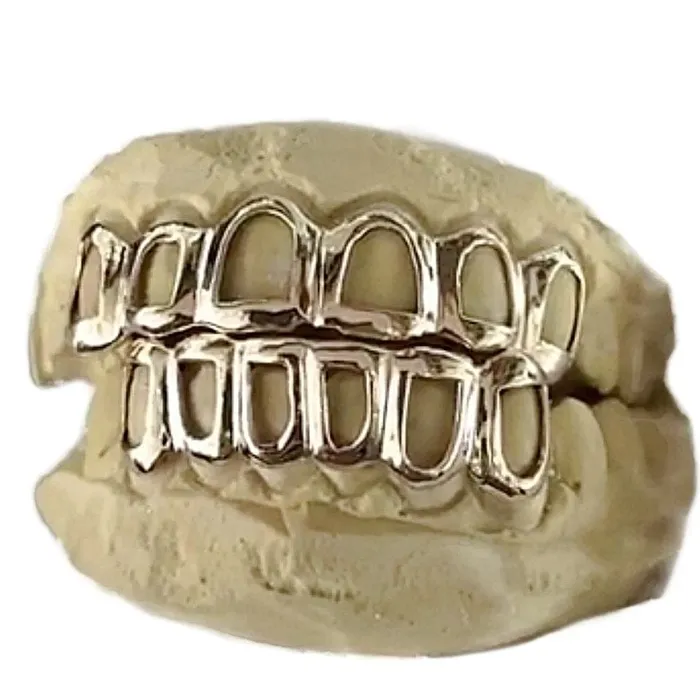 Gold Plated over 925 Silver All Open Face Custom Grillz Bling Cartel Admin Rings Gold Plated over 925 Silver All Open Face Custom Grillz Bling Cartel Admin Rings