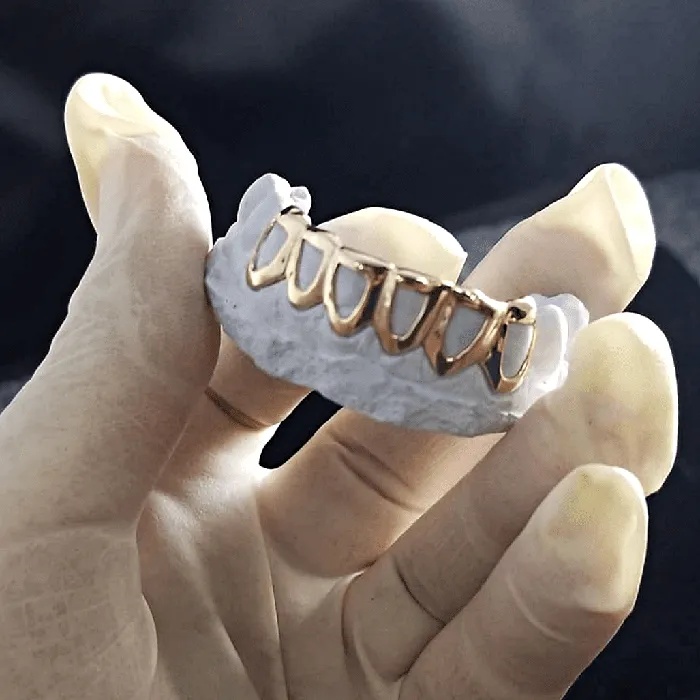 Gold Plated over 925 Silver All Open Face Custom Grillz Bling Cartel Admin Rings
