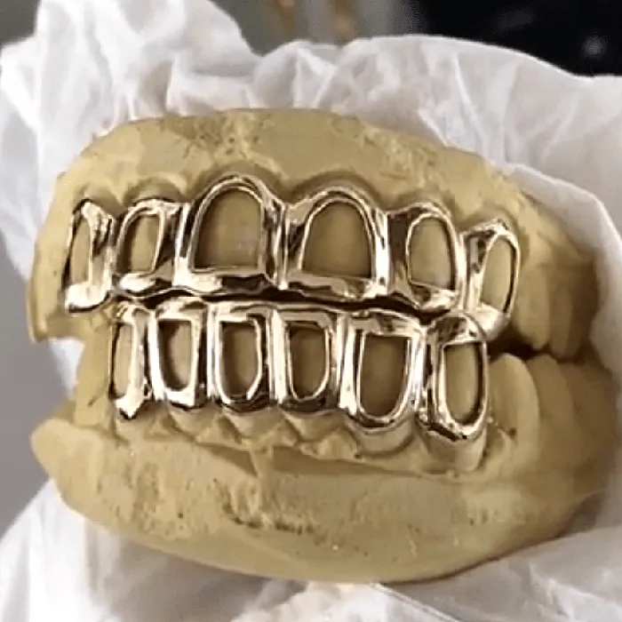 Gold Plated over 925 Silver All Open Face Custom Grillz Bling Cartel Admin Rings