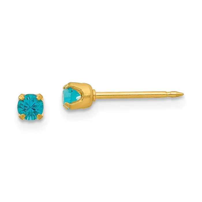 Inverness 24k Plated December Crystal Birthstone Earrings Jewelry Earrings