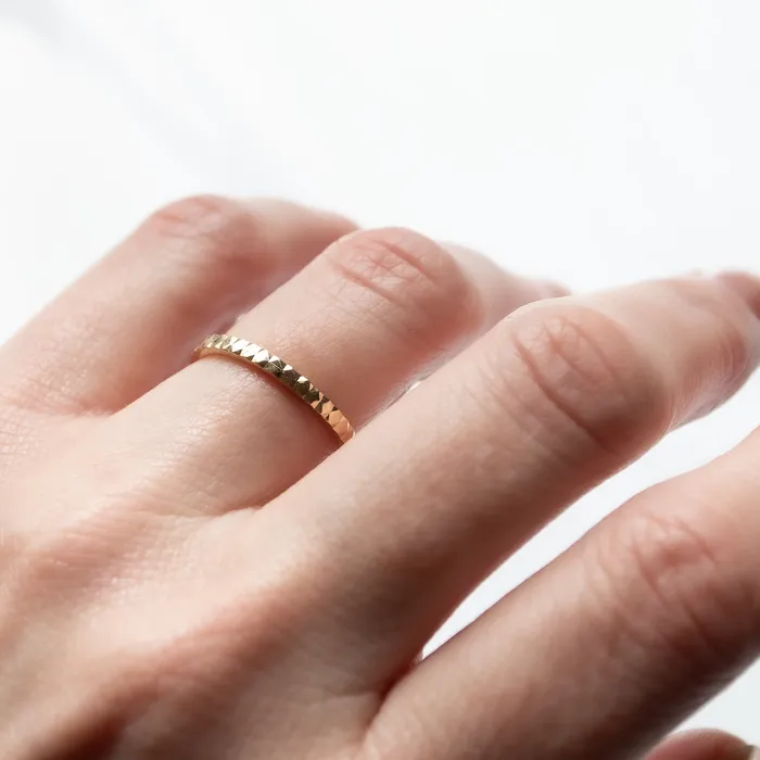KIMA Fine Jewelry Rings Cutaway Stacking Ring