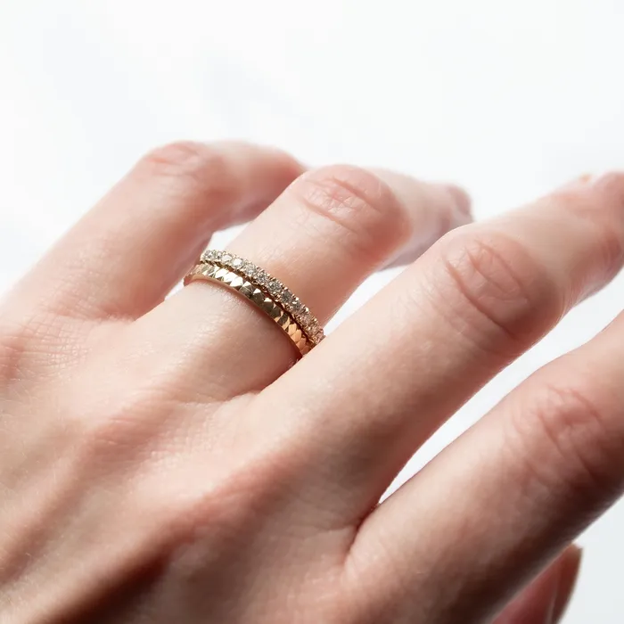 KIMA Fine Jewelry Rings Cutaway Stacking Ring