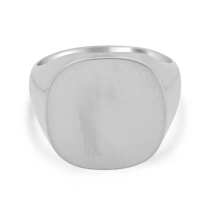 Mens Square Signet Ring Large deBebians Rings