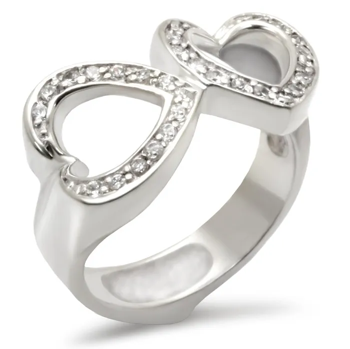 Rings Alamode 30235 HighPolished 925 Sterling Silver Ring with AAA Grade CZ in Clear Rings Alamode 30235 HighPolished 925 Sterling Silver Ring with AAA Grade CZ in Clear