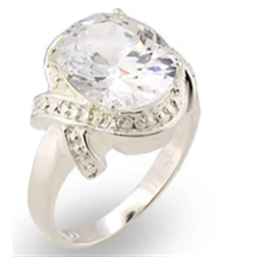 Rings Alamode 30306 HighPolished 925 Sterling Silver Ring with AAA Grade CZ in Clear Rings Alamode 30306 HighPolished 925 Sterling Silver Ring with AAA Grade CZ in Clear
