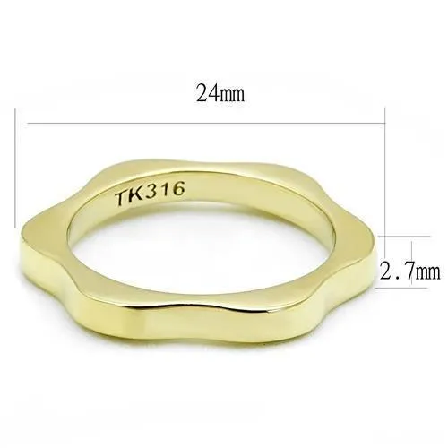 Rings Alamode TK3033 IP GoldIon Plating Stainless Steel Ring with No Stone