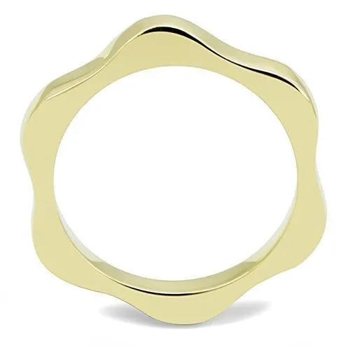 Rings Alamode TK3033 IP GoldIon Plating Stainless Steel Ring with No Stone