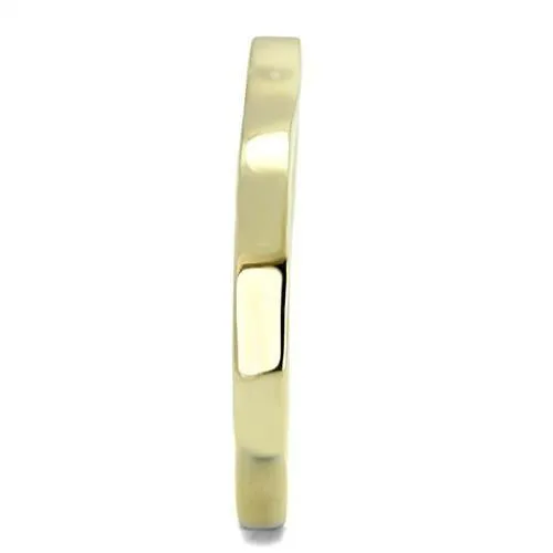 Rings Alamode TK3033 IP GoldIon Plating Stainless Steel Ring with No Stone