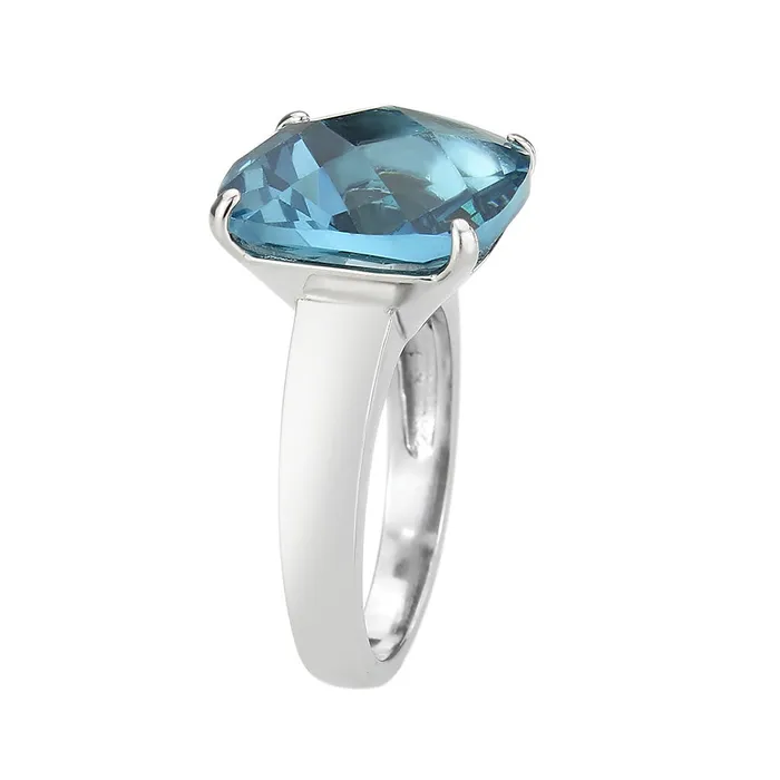 Rings Alamode TK3830 High polished no plating Stainless Steel Ring with Synthetic in SeaBlue Rings Alamode TK3830 High polished no plating Stainless Steel Ring with Synthetic in SeaBlue