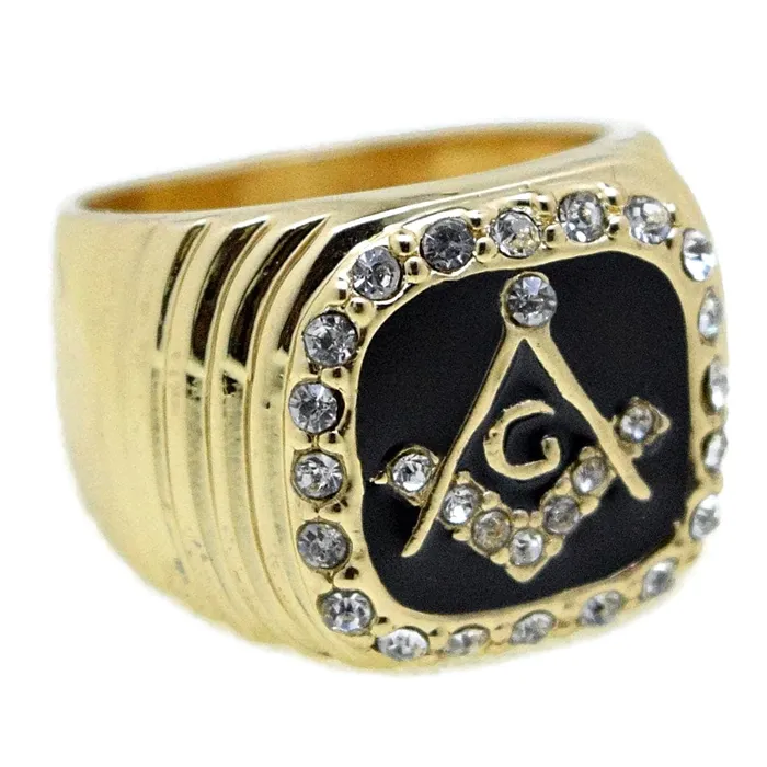 Rings Bling Cartel Admin Mason Masonic Gold Finish and Black Oil Square Ring Rings Bling Cartel Admin Mason Masonic Gold Finish and Black Oil Square Ring