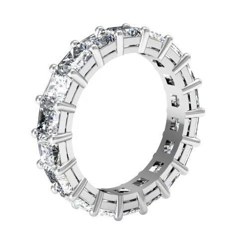 Rings deBebians 500 cttw Radiant Cut Shared Prong Diamond Eternity Band