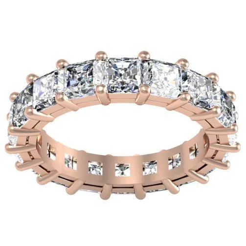 Rings deBebians 500 cttw Radiant Cut Shared Prong Diamond Eternity Band