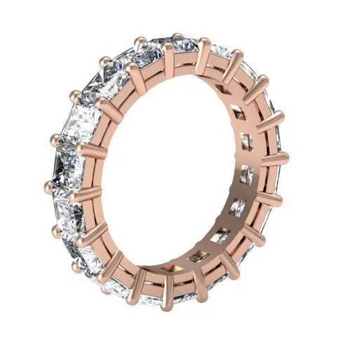 Rings deBebians 500 cttw Radiant Cut Shared Prong Diamond Eternity Band