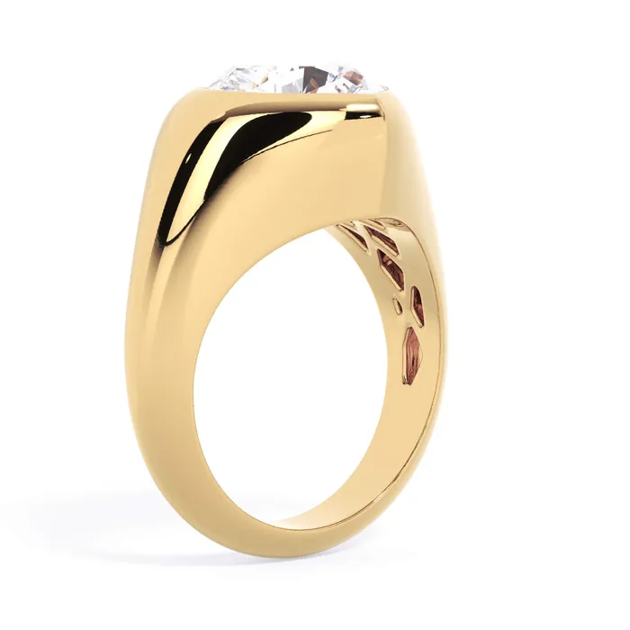 Rings deBebians Cigar Band Style Solitaire Engagement Ring