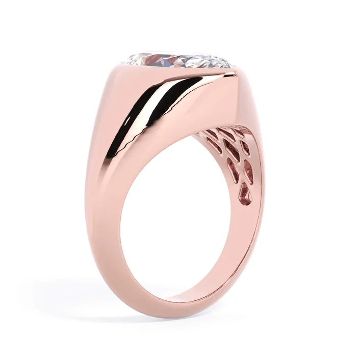 Rings deBebians Cigar Band Style Solitaire Engagement Ring