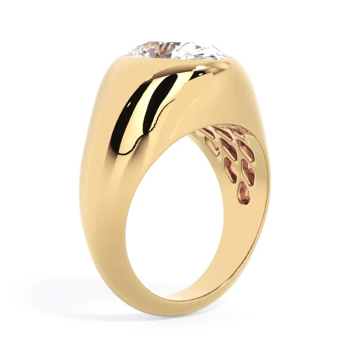 Rings deBebians Cigar Band Style Solitaire Engagement Ring