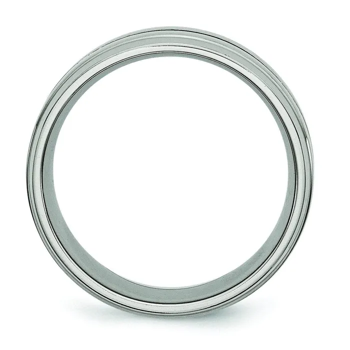 Rings deBebians Grooved Titanium Ring 8mm