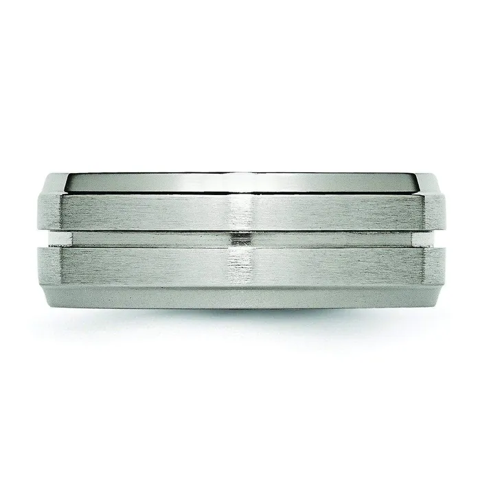 Rings deBebians Grooved Titanium Ring 8mm