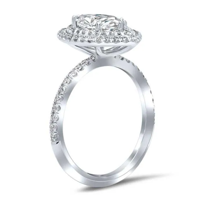 Rings deBebians Marquise Double Halo Engagement Ring
