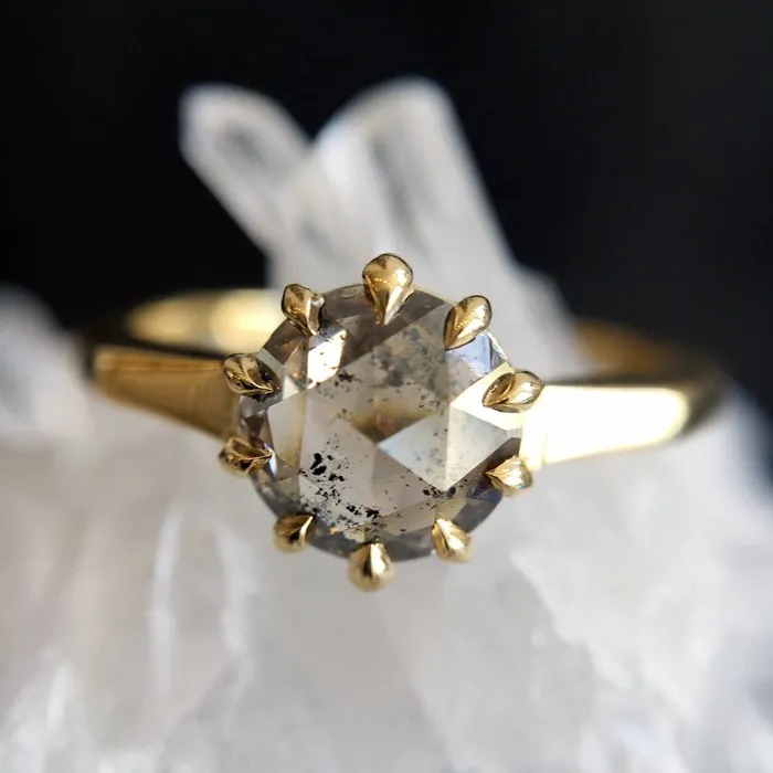 Rings Lauren Wolf Jewelry Roses Cognac Solitaire Ring