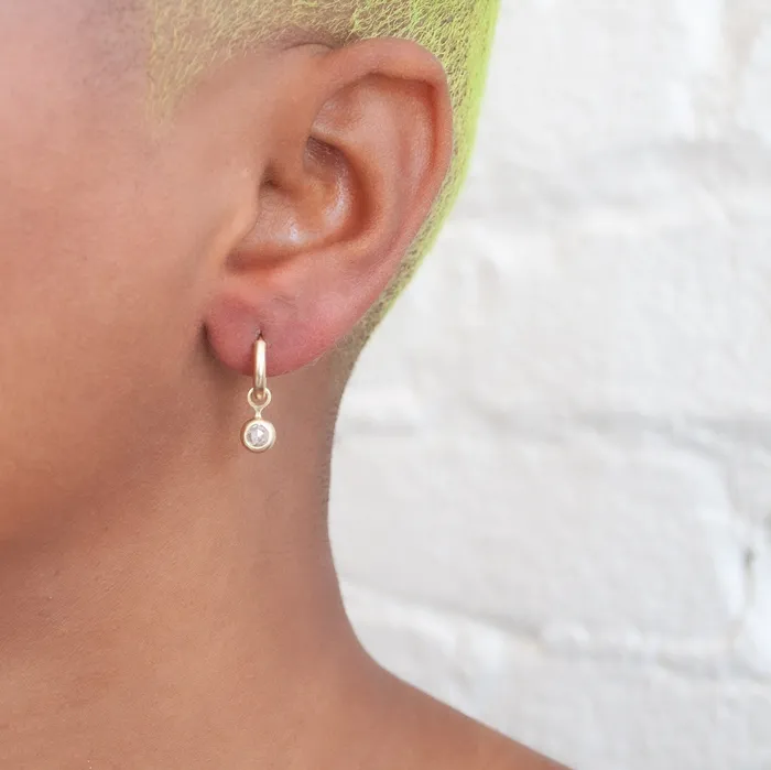 Rosecut Diamond Gold Hoop Earrings S Yamane Studio Earrings