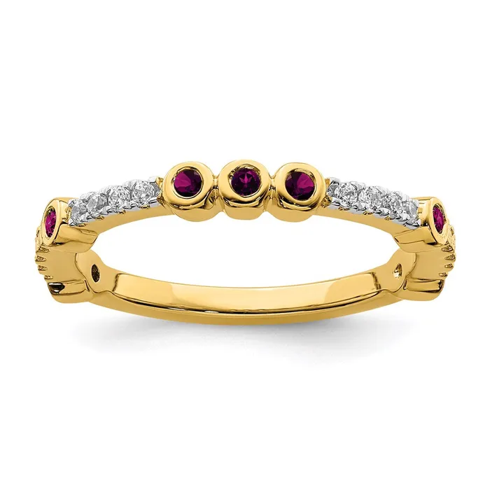 Stackable Expressions Rings 14k Stackable Expressions Rhodolite Garnet and Diamond Ring SK2069 Stackable Expressions Rings 14k Stackable Expressions Rhodolite Garnet and Diamond Ring SK2069