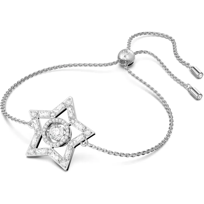 Swarovski Bracelets Swarovski Womens Bracelet Stella Rhodium Plated White Crystals Star 5617881