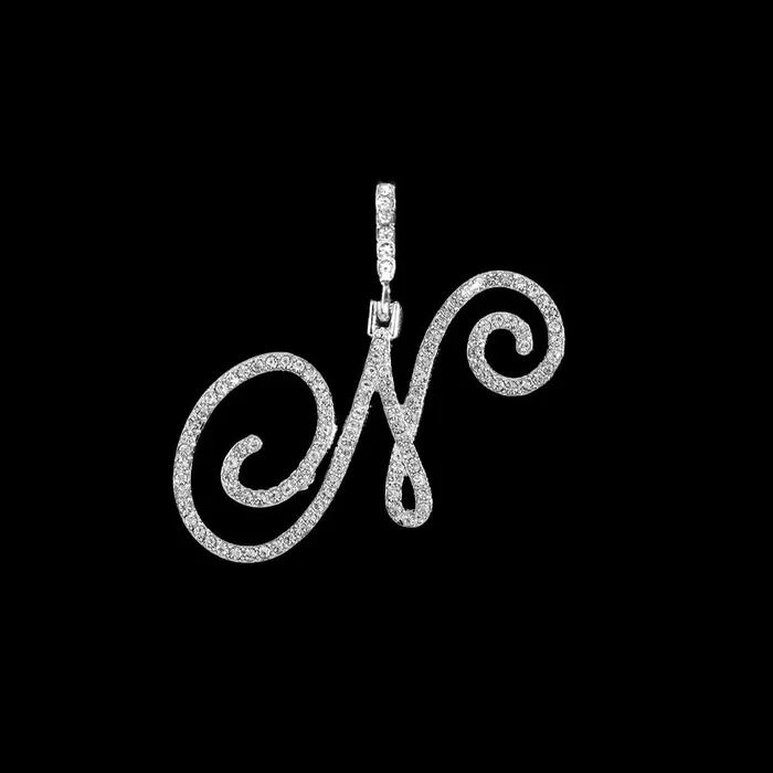 VVS Jewelry Initial Letter Tennis Anklet Necklaces