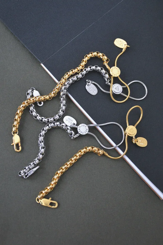 Air Anchor Bracelets Stainless Steel Adjustable Journey Chain Bracelet