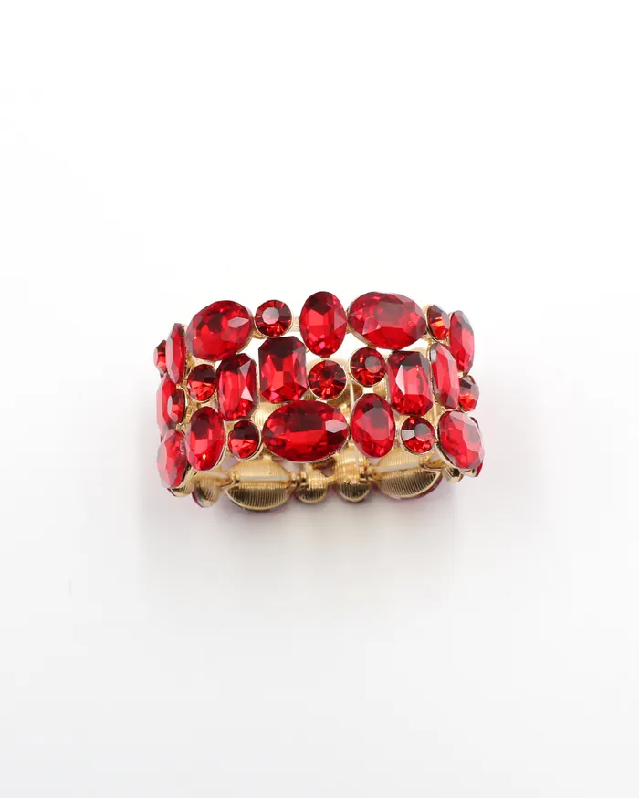 DEC2024 Bracelets Ruby Red Statement Bracelet