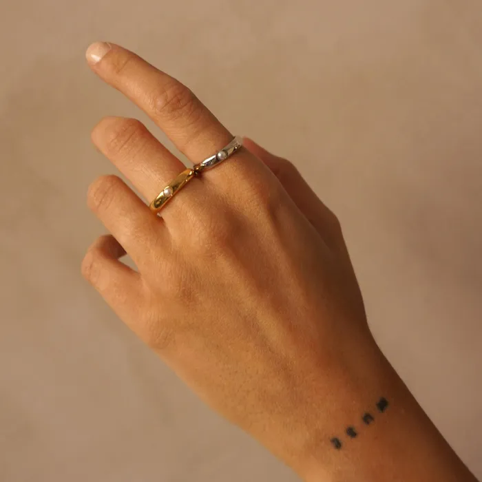 HoraceJewelry Rings The Band Pearled Gold