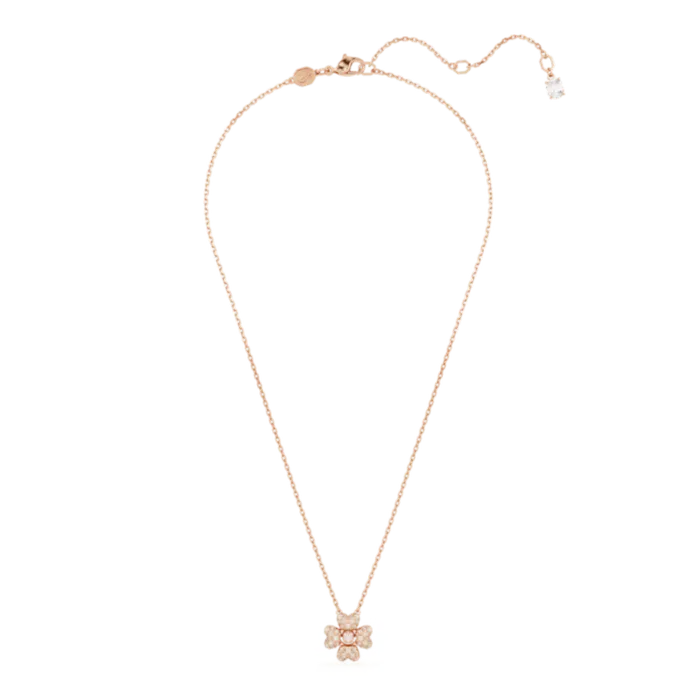Necklaces Swarovski Idyllia Necklace Clover White Rose goldtone plated Swarovski