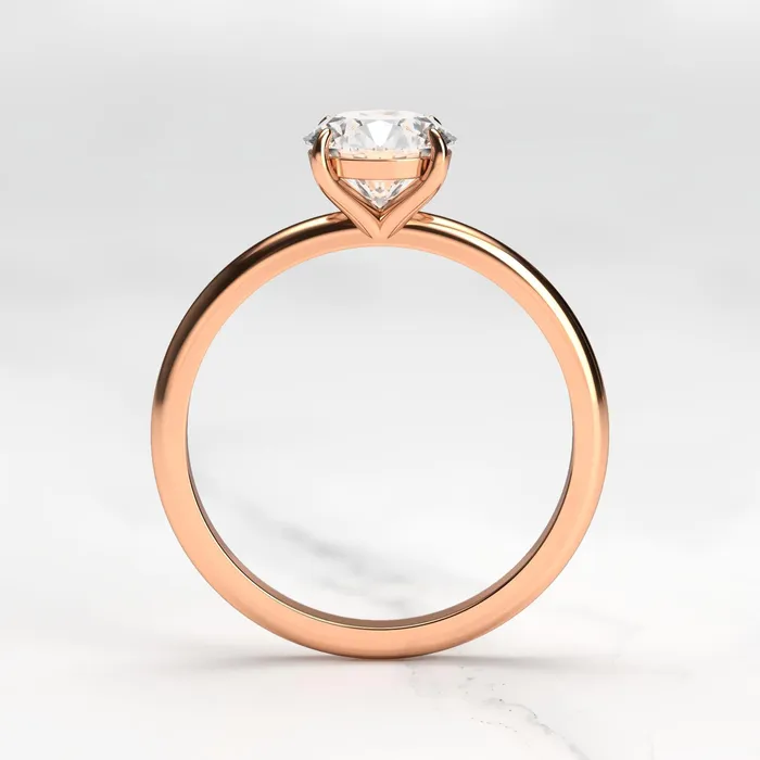 Rings Capucinne Round Tapered Solitaire Diamond Ring