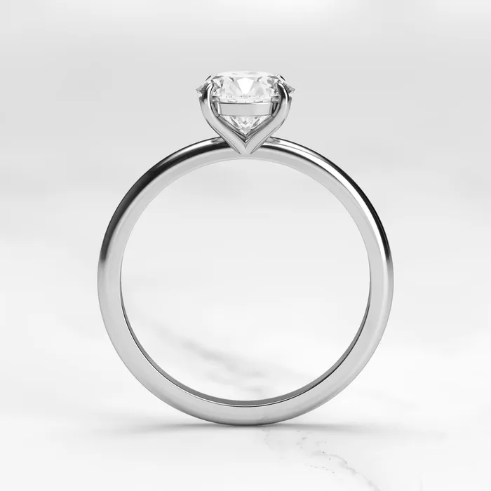 Rings Capucinne Round Tapered Solitaire Diamond Ring