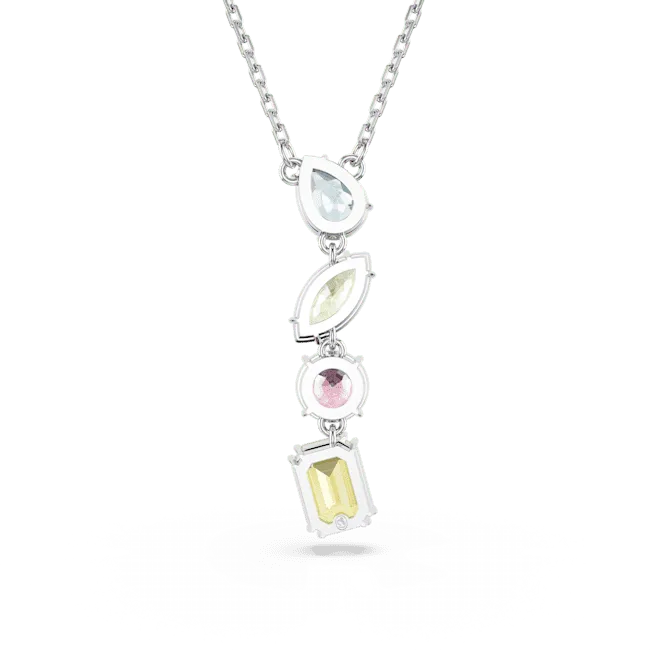 Swarovski Swarovski Gema necklace Y pendant Mixed cuts Multicolored Rhodium plated Necklaces Swarovski Swarovski Gema necklace Y pendant Mixed cuts Multicolored Rhodium plated Necklaces